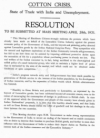 Cotton crisis resolution