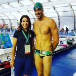Swimmer Matthew Abood, &quot;Check out who I met today! Our very own Princess Mary of Denmark at the competition pool in Rio. She was watching the Danish swim team practise but was nice enough to say hi when she noticed a lone Aussie in the pool. Very knowledgeable on all things sport and super friendly too!!&quot; Picture: Instagram