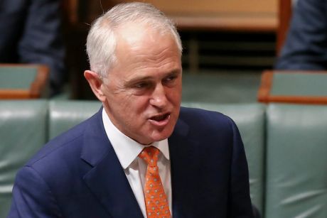 Prime Minister Malcolm Turnbull in Parliament.