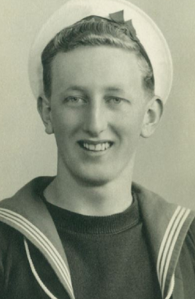 Alex Bedwell, who was a wireless operator on HMAS Ballarat during WWII. Picture: Supplied.