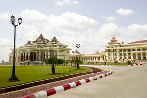 Secretary-General Ban Ki moon has meeting with Thura U Shwe Mann, Speaker of the Lower House of Parliament and selected Members of Parliament in Nawpytaw, Myanmar.  April 30  2012  a small view of the parliment complex