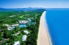 Four Mile Beach and aerial view of resort Sheraton Mirage Resort Port Douglas.