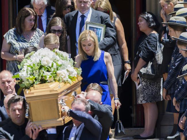 The funeral of Georgina Bartter who tragically died from taking ecstasy might have been preventable to a harm minimisation policy on drugs. Picture: Chris McKeen.