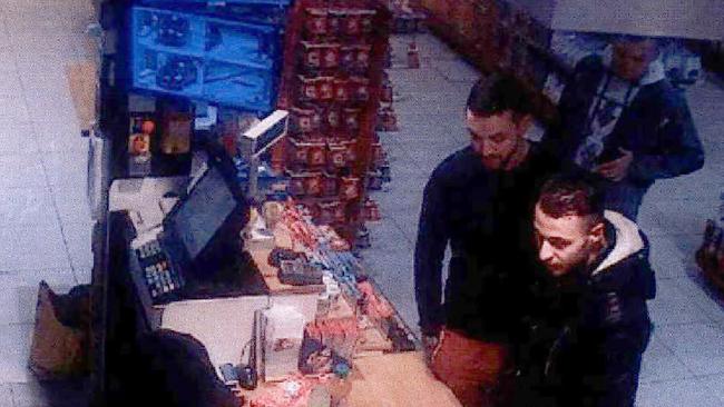 This file video image taken from a CCTV camera at a petrol station in Ressons, North of Paris, on November 11, 2015 shows Salah Abdeslam. Picture: AFP.