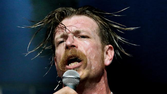 Eagles of Death Metal frontman Jesse Hughes at Bluesfest in Byron Bay. Picture: by Luke Marsden.