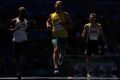 Evan O' Hanlon (centre) competing in the Men's 100m T38 heat two at the Rio 2016 Paralympic Games.