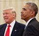 President Barack Obama meets with President-elect Donald Trump in the Oval Office of the White House in Washington.