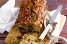 Zucchini, walnut and cranberry bread