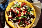 Antipasto polenta tart