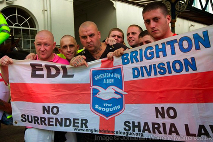 EDL in Brighton on a March for England a few years ago.