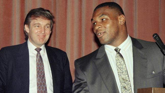 Donald Trump and Mike Tyson in 1988.
