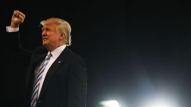 US President elect Donald Trump speaks at a rally on October 22, 2016 in Cleveland, Ohio. Picture: Spencer Platt/Getty Images/AFP.