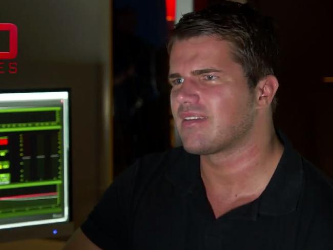 Gable Tostee was questioned after listening to the audio recording that captured his date. Picture: 60 Minutes/Channel 9