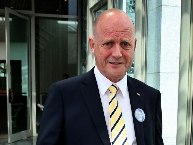 Senator David Leyonhjelm says he has been dudded by Ministers Peter Dutton and Keenan over the importation of the Adler lever action shot gun. Picture: Ray Strange