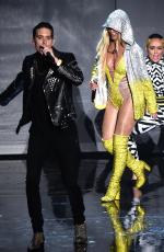 Britney Spears and G Eazy perform onstage during the 2016 MTV Video Music Awards at Madison Square Garden on August 28, 2016 in New York City. Picture: Getty