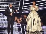 Drake presents Rihanna with the “The Video Vanguard Award” during the 2016 MTV Video Music Awards at Madison Square Garden on August 28, 2016 in New York City. Picture: Getty