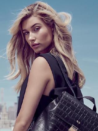 Hailey Baldwin collaborated with Sydney leather accessories brand, The Daily Edited. Picture: Supplied.