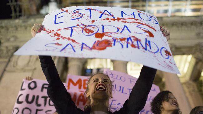 “We're all bleeding.” Picture: Leo Correa/AP