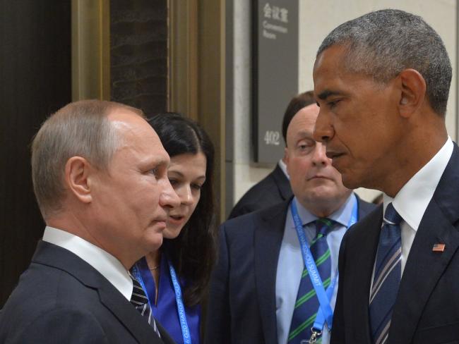 Russian President Vladimir Putin pictured with US counterpart Barack Obama on the sidelines of the G20 Leaders Summit in Hangzhou last month, Picture: Alexei Druzhinin/AFP