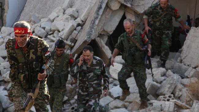 Syrian government soldiers are advancing through Aleppo’s rebel-held neighbourhoods. Pic: AFP