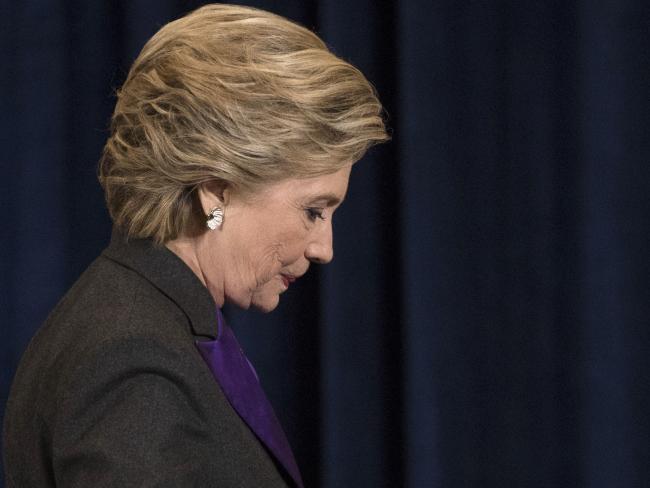 Democratic presidential candidate Hillary Clinton is not lying down in defeat as she finds others responsible for her dramatic failure to be the first woman elected U.S. president. Picture: AP / Matt Rourke