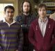 Stars of the TV series Silicon Valley, Thomas Middleditch (centre) and Kumail Nanjiani (front left), had a run in with ...