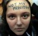 Clair Sheehan takes part in a protest against the election of President-elect Donald Trump in Seattle.