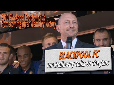 Blackpool Football Club homecoming after Wembley victory