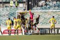 There were plenty of empty seats at the Central Coast Mariner vs Wellington Phoenix game at Canberra Stadium.