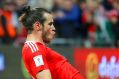 Wales' Gareth Bale celebrates his goal.