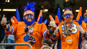 NEW ORLEANS, LA - NOVEMBER 13:  Fans of the Denver Broncos celebrate during a game against the New Orleans Saints at ...