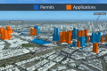 The taller towers in orange are set to be cut down in size under new planning rules for the Fishermans Bend area. 