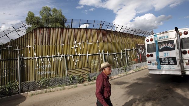 Life beyond the wall in the Mexican border town of Nogales. Trump appears to be softening his stance.