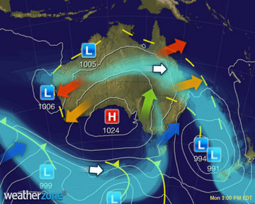 Todays Synoptic weather chart