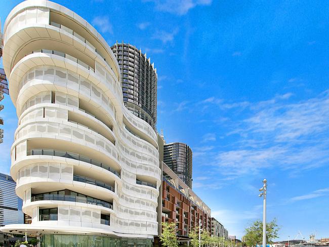 Chinese buyers have snapped up apartments at the Barangaroo waterfront tower (above) which is up to 80 per cent foreign owned. Picture: RPData.