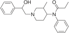 Chemical structure of ohmefentanyl.