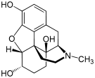 Chemical structure of Hydromorphinol.