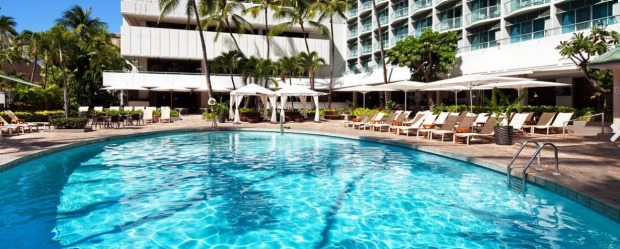 The pool at Hawaii Sheraton Princess Kaiulani, Waikiki Beach.