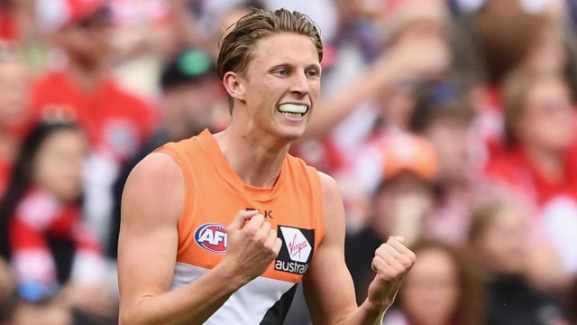 Ban: Lachie Whitfield of the Giants.