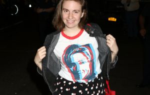 Lena Dunham, going to a Hillary rally in October (JStone/Shutterstock)