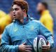 EDINBURGH, SCOTLAND - NOVEMBER 11: Andrew Kellaway of Australia is seen during the captains run at Murrayfield Stadium ...