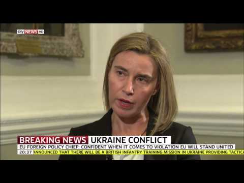 Sky News Talks To EU Foreign Policy Chief Federica Mogherini About Ukraine Crisis