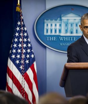 President Barack Obama listens to a question during a press conference at the White House.