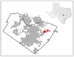 Location of Manor, Texas