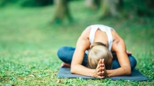 Calming for digestion: Child's pose.