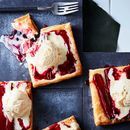 Rustic rhubarb tarts