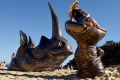 Should it stay or should it go? Creators of Buried Rhino at Tamarama Beach want to offer their work to Waverley Council.
