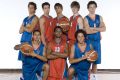 AIS guard position players back-row from left to right:  Tyson Demos, Ben Louis, Christian Salecich, Shannon Seebohm, ...