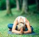 Calming for digestion: Child's pose.