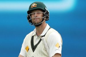 A disappointed Adam Voges heads back to the pavilion.